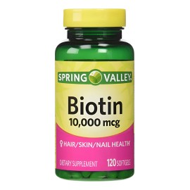 Biotina 10,000mcg (120 Cápsulas)cabello Hermoso, Uñas Y Piel Sin Sabor