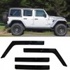 Tape-On Side Car Window Visors Rain Guards for 2018-2025 Jeep