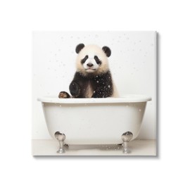 Stupell Industries Panda Bathtub Bubbles Canvas Wall Art by Lazar Studio