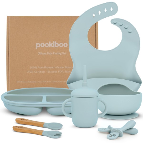 Silicone Baby Feeding Set - 100% Pure LFGB Premium Silicone