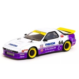 Tarmac Works 1/64 Pandem Mazda RX-7 FC3S White/Purple Tarmac Works Pandem Mini Car
