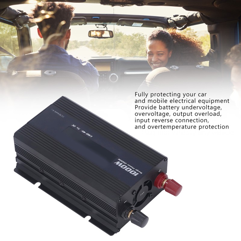 Car Inverter 1000W DC to AC Power Converter Multiple Protection
