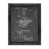 Binocular Microscope Patent Art Chalkboard Print in a Beveled Black