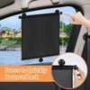 2 Pack Car Side Window Sun Shade - Retractable Car
