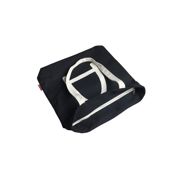 Hello-Bags. Canvas Shopping Bag Outer: 100% Cotton. Includes Zip, Lining