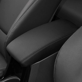 DEYTOP - Funda para reposabrazos de consola para Toyota Corolla Cross 2026 2022-2025, accesorios para consola central de coche Corolla Cross 2022, protector de reposabrazos de piel antiarañazos (negro