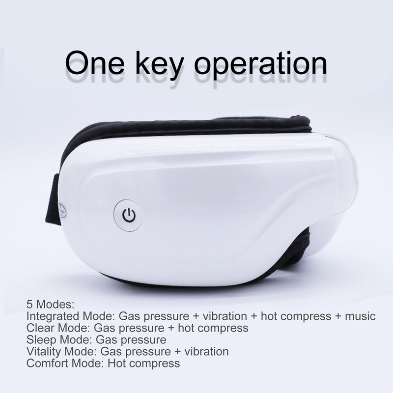 Eye Massager Double Gasbags Hot Compress 15 Mins Timing Vibration