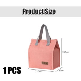 Lunch Bag for Women Men Portable Lunch Box Leakproof Lunch Organizer Water-Resistant Insulated Lunch Bags for Girls Boys Adults for Work School Picnic Travel (Pink)