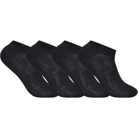 Women’s & Girls Ankle Running Socks – 6 Pack Cushioned Low-Cut Athletic Trainer Socks Breathable Sports Fit for Gym, Walking, Workout & Daily Wear (UK, Age, One Size, Regular, 6, BLACK GIRSOC-8)