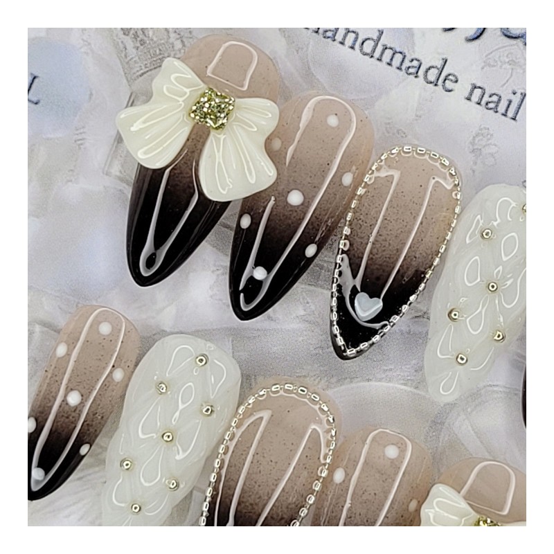 Dot Embo Handmade Nail Tips - Square M / 도트엠보