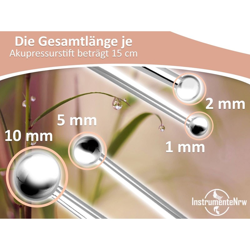 2 Piece Acupressure Pen Set 1/2 mm/5/10 mm Acupressure Reflexology