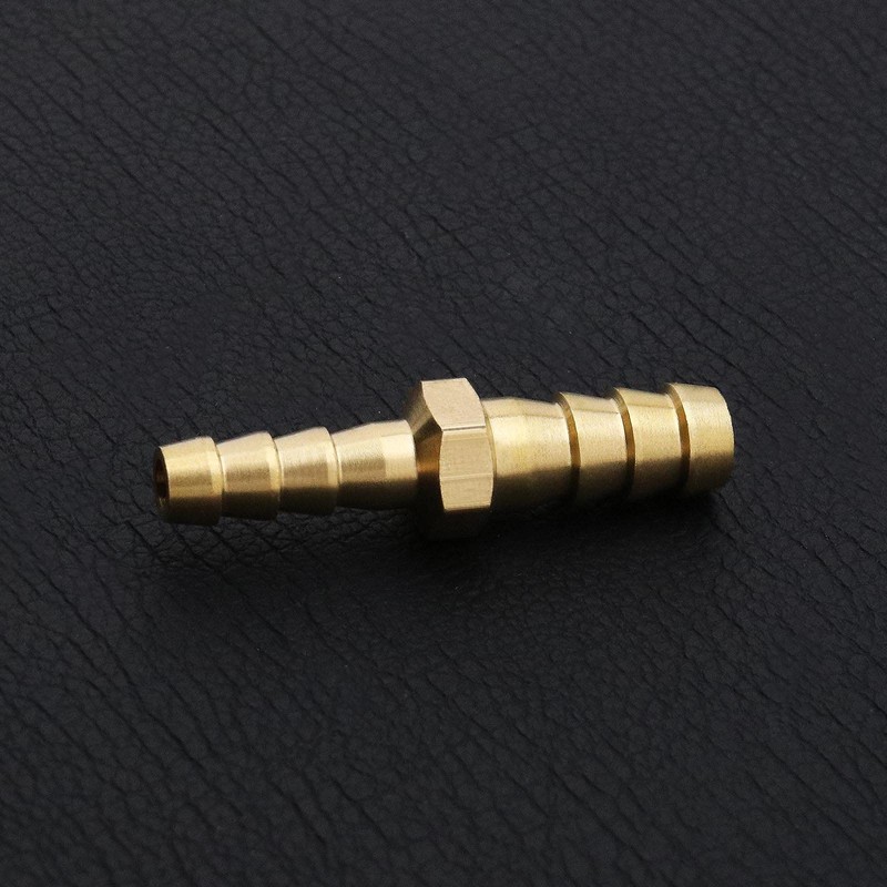 Hose Connector Reducer Brass Beard Straight Connector 8mm to 6mm