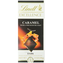 Lindt Excellence Bar, Caramel with a Touch of Sea Salt, 3.5 Ounce