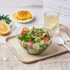 FULING 32 oz. 150 Sets Clear Plastic Salad Bowls with