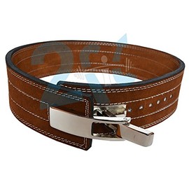 2Fit Weight Power Leather Lever Pro Belt 10MM Gym Training Power Lifting Brown (XXL)