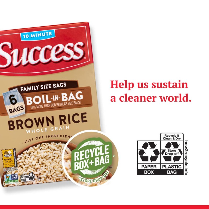 Success Boil-in-Bag Rice, Brown Rice, Quick and Easy Rice Meals,