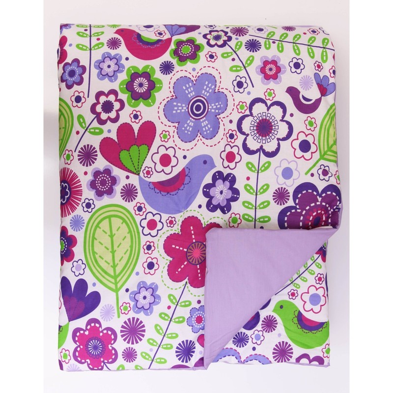 Bacati - Botnical Sanctuary Purple Twin Comforter