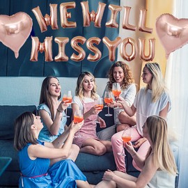 NOLITOY Balloons We Will Miss You Balloons Farewell Retirement Graduation Party Decoration Decoration 15pcs Heart Balloons Celebration Photography Backdrop Decoration