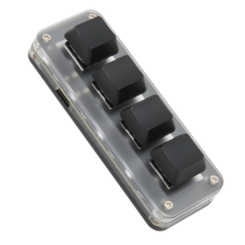 4 Fully Programmable Keys Mini Type C Wired One Handed