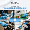 HANSKA Disposable Nitrile Gloves, Blue, Powder-Free, Insert and Bet, Ambidextrous,