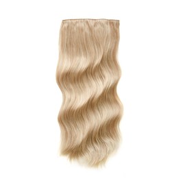 Meiverah Curly Wavy Hair Clip in Hair Extensions, 180G 20IN 4Pcs Curly Wavy Clip on Synthetic Hair Extension Hairpieces (20in, Brown Mixed Blonde, 27/613#)
