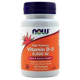 Now Vitamin D-3 (5000IU) 120 sgels 733739003751