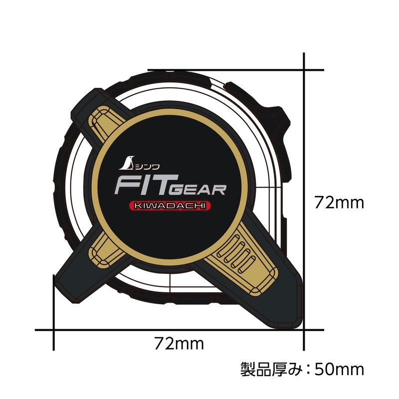 Shinwa Sokutei Convex Fit Gear Kyokuritsu 25-5.0m JIS 81116