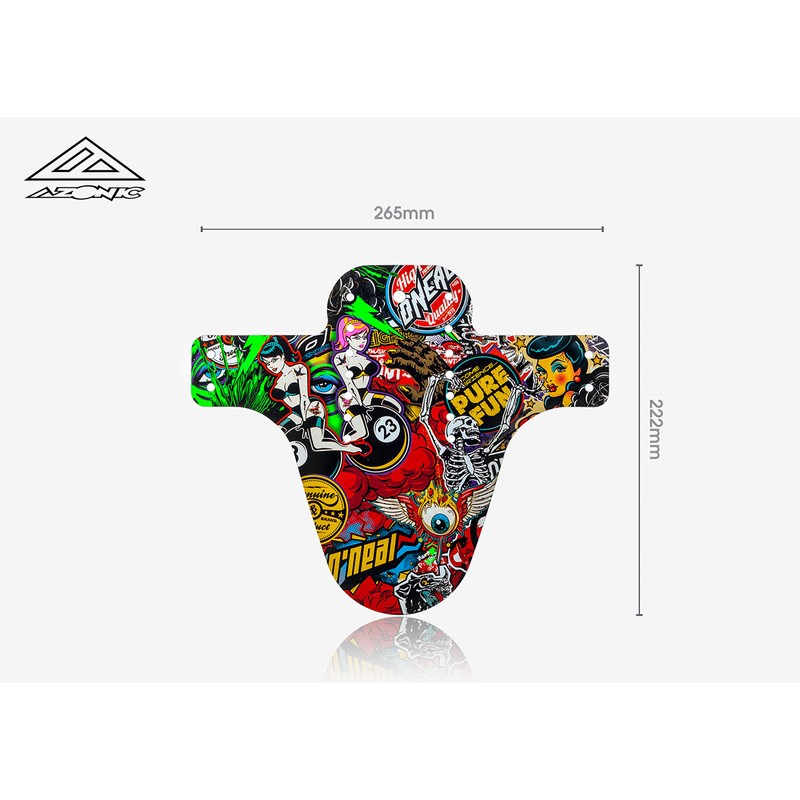 AZONIC Splatter Fender MTB Mudguard, Bicycle Splash Guard for Back