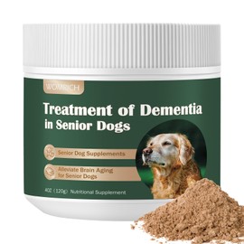 Senior Dog Supplements Dog Dementia Supplement Mushroom Powder for Dogs 120g | Cognitive Supplement for Dogs Addresses Getting Lost, Social Withdrawal | Canine Cognitive Dysfunction