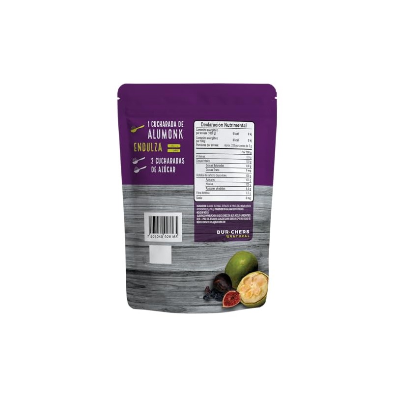Monk Fruit sin Eritritol 1kg | Burchers Natural