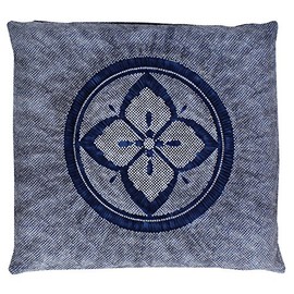 Merry Night Z605-72 Japan 100% Cotton Zabuton Cover, Navy Meisenban, Approx. 21.7 x 23.2 inches (55 x 59 cm), Double-Sided Print, Zipper, Japanese Modern, Japanese Style, Japanese Taste, Washable