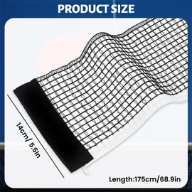 flintronic Table Tennis Replacement Net, 175cm Portable Ping Pong Net, Adjustable Table Tennis Net, Lightweight and Foldable, for Indoor, Outdoor, School, Gym, Home Fun Activity