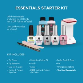 RC Red Carpet Manicure LED Soft Gel Nail Tips Essentials Kit - DIY Nail Extension System, Long-Lasting, Professional, LED Nail Light, Nail Care, Strong, Chip-Resistant (LED Soft Gel Essentials Kit)
