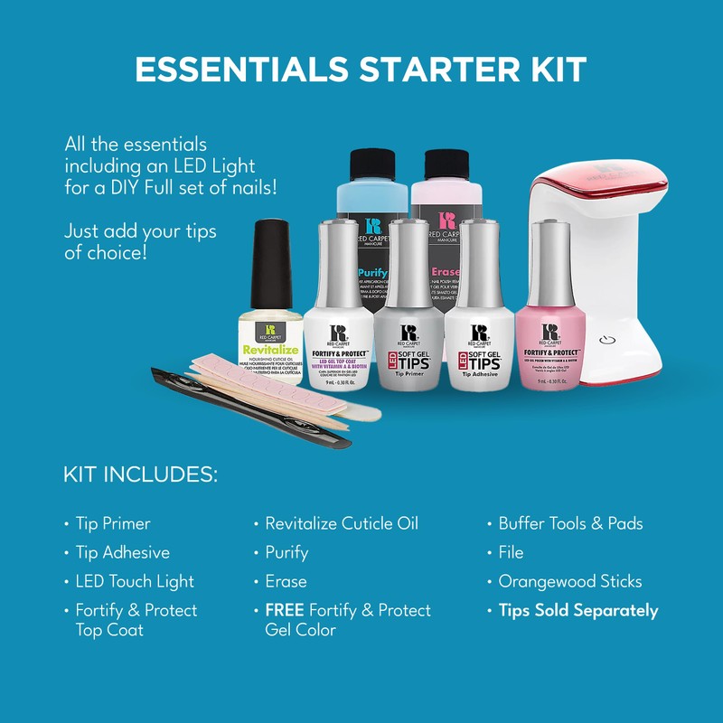 RC Red Carpet Manicure LED Soft Gel Nail Tips Essentials