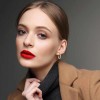 Aretes Argolla 2.05cm Oro 14K Zirconia Cúbica ELFPRINCE