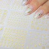30 Sheets Gold Nail Stickers Star Nail Art Stickers 3D