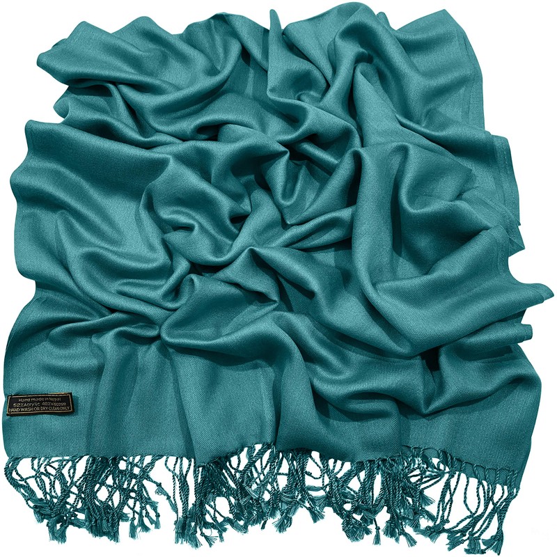 Jade Green Solid Colour Design Shawl Scarf Wrap Stole Pashmina