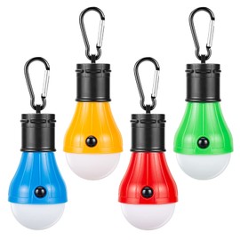 Doukey Portable Camping Lanterns [4 Pack] LED Tent Lanterns Emergency Light for Backpacking, Hiking, Hurricane Outage