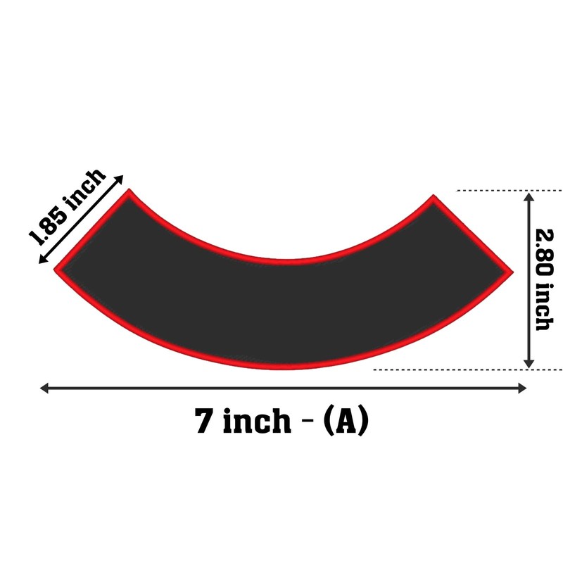 Custom Embroidered Side Rocker Vest Patch Motorcycle Biker Patch 7"