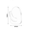20 Pcs Transparent Adhesive Wall Hooks for Hanging, Small Plastic