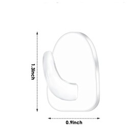 20 Pcs Transparent Adhesive Wall Hooks for Hanging, Small Plastic Sticky Hooks, Acrylic Sticky Hangers for Walls, Temporary Wall for Bathroom, Kitchen Home Storage Utility