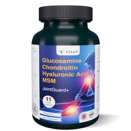 VitaV Glucosamine and Chondroitin High Strength with MSM and Hyaluronic Acid | Joints Support with Turmeric Black Pepper Ginger Bromelain Green Tea Vitamin C Zinc | Joint Supplements for Men and Women