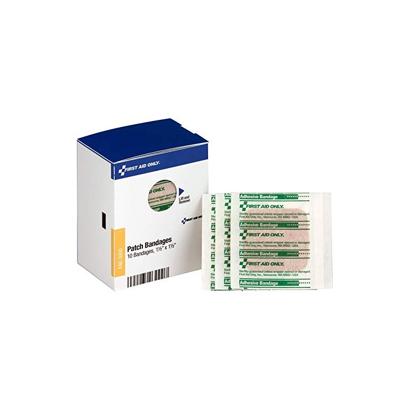 First Aid Only - FAE3000 Patch Bandages, 1 1/2 x1