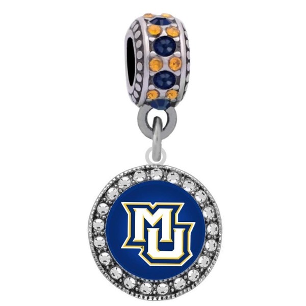 Marquette University Blue Crystal Charm