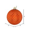 Vickerman 4" Christmas Ornament Ball, Burnished Orange Durian Ball with