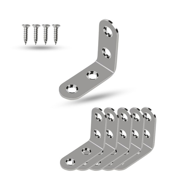 Regipro b L-shaped Angle Brackets, Set of 10, Reinforced Hardware,