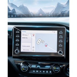 YEE PIN 2 Pieces Hilux 8 Inch Compatible with Toyota Hilux 2021-2023 Nano Film Navigation Hilux AN120/AN130 Protective Film GPS Screen Protector Navigation Film Protection Scratch-Resistant
