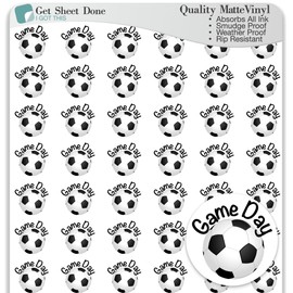 Soccer Planner Stickers – 54 Vinyl decals for Game Day Tracking, Football Practice, Sports Scheduling, Fitness Goals, Workout Planning, Functional Productivity Layouts, Bulleted Journal (1/2”)