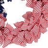 Northlight Stars and Stripes Patriotic Ribbon Wreath - 24"