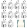50pcs Curtain Track Rollers Hooks Ceiling Curtain Track Hooks Heavy-Duty
